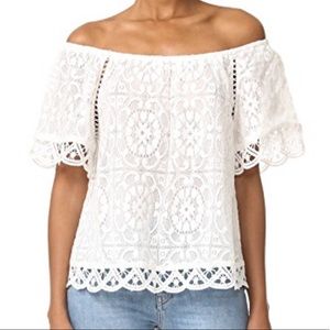 BB Dakota White Off The Shoulder Top